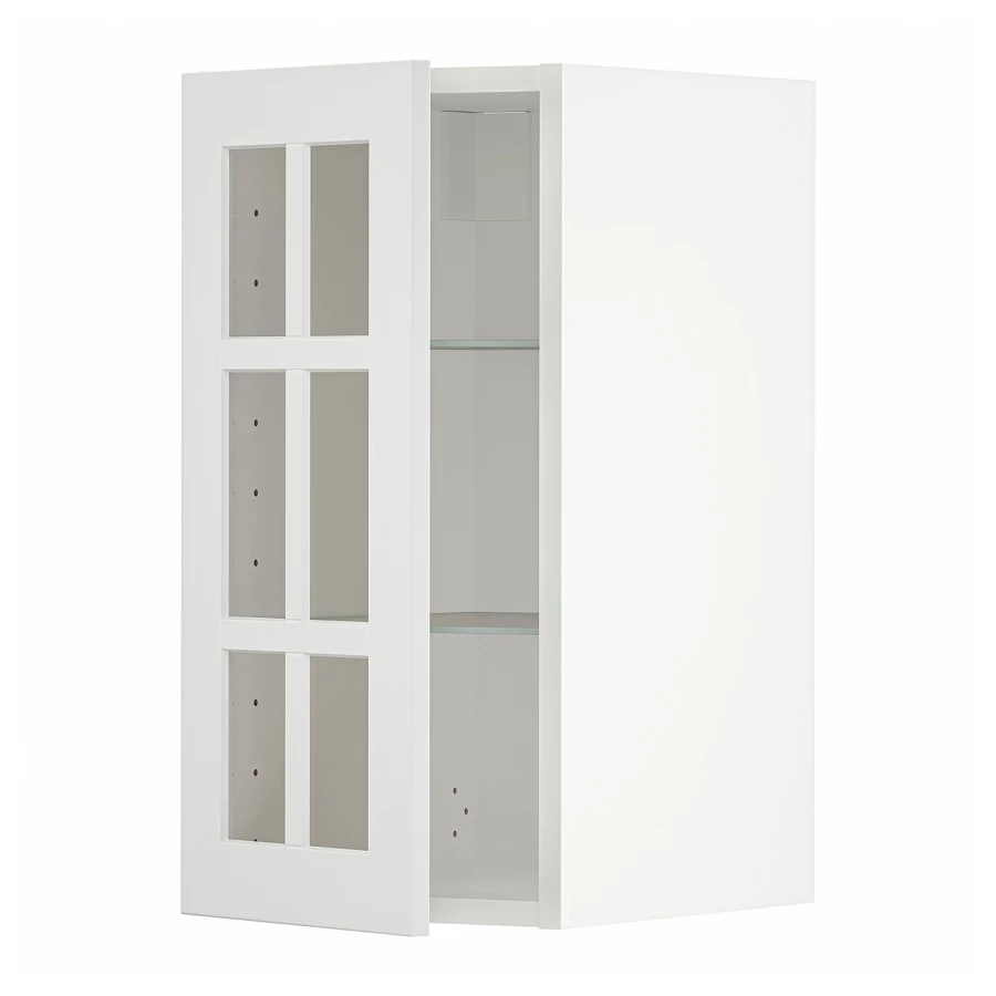Шкаф со стеклянными дверцами -  METOD  IKEA/  МЕТОД ИКЕА, 60х30 см, белый (изображение №1)