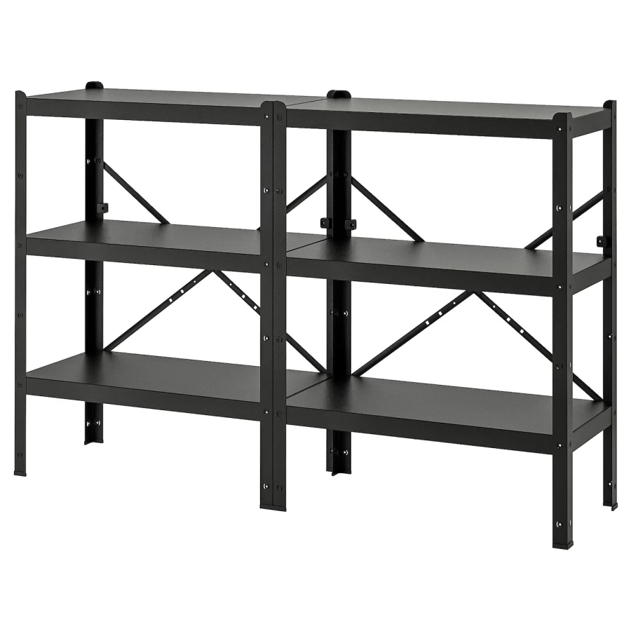Стеллаж - IKEA BROR, 170х40х110 см, черный, БРУР ИКЕА (изображение №1)