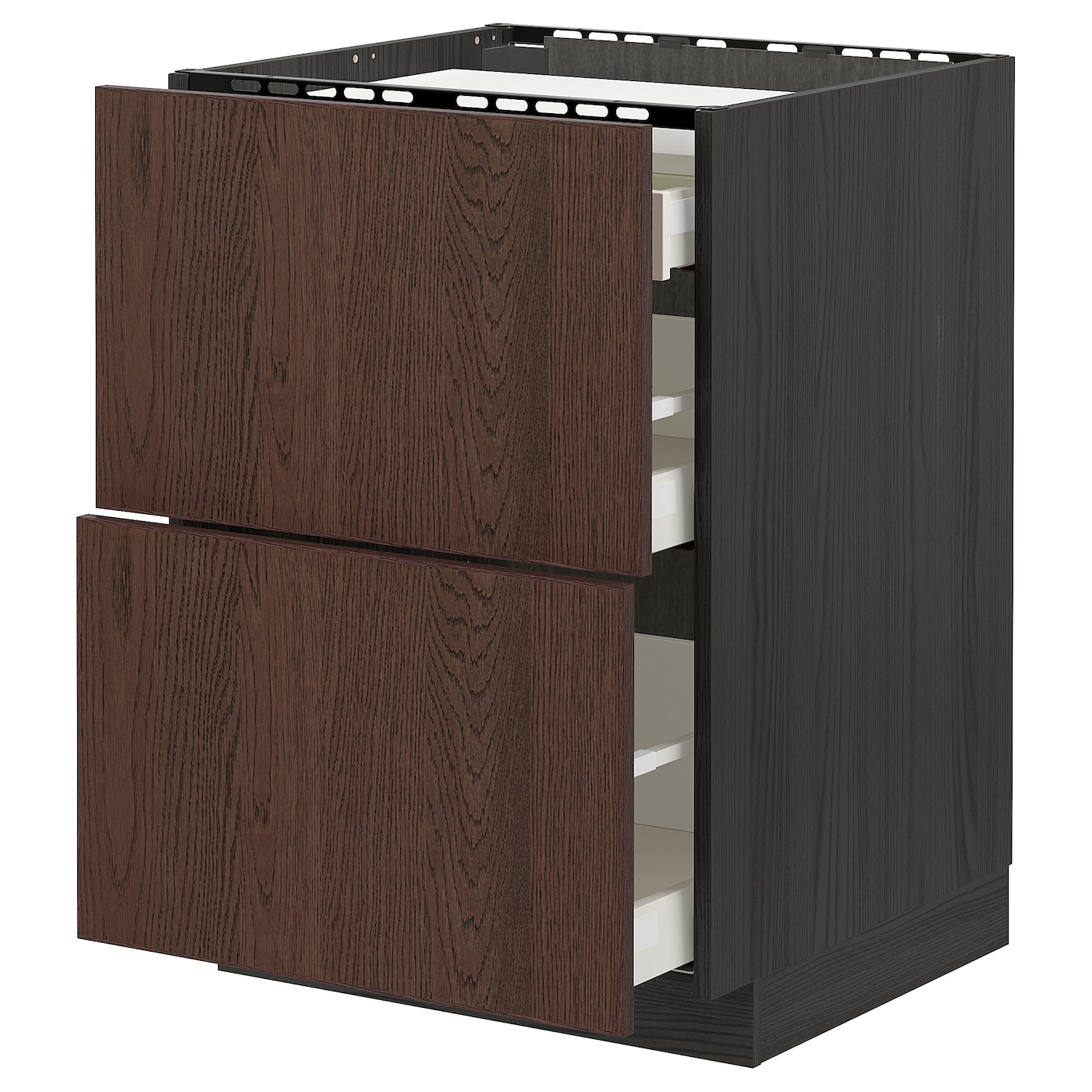Напольный шкаф  - IKEA METOD MAXIMERA, 88x61,6x60см, черный/коричневый, МЕТОД МАКСИМЕРА ИКЕА