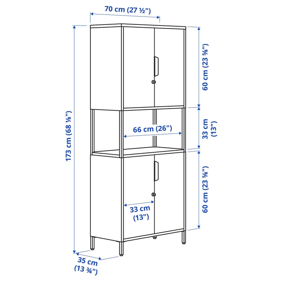 Шкаф - TROTTEN IKEA/ ТРОТТЕН ИКЕА,  173х70 см, черный (изображение №6)