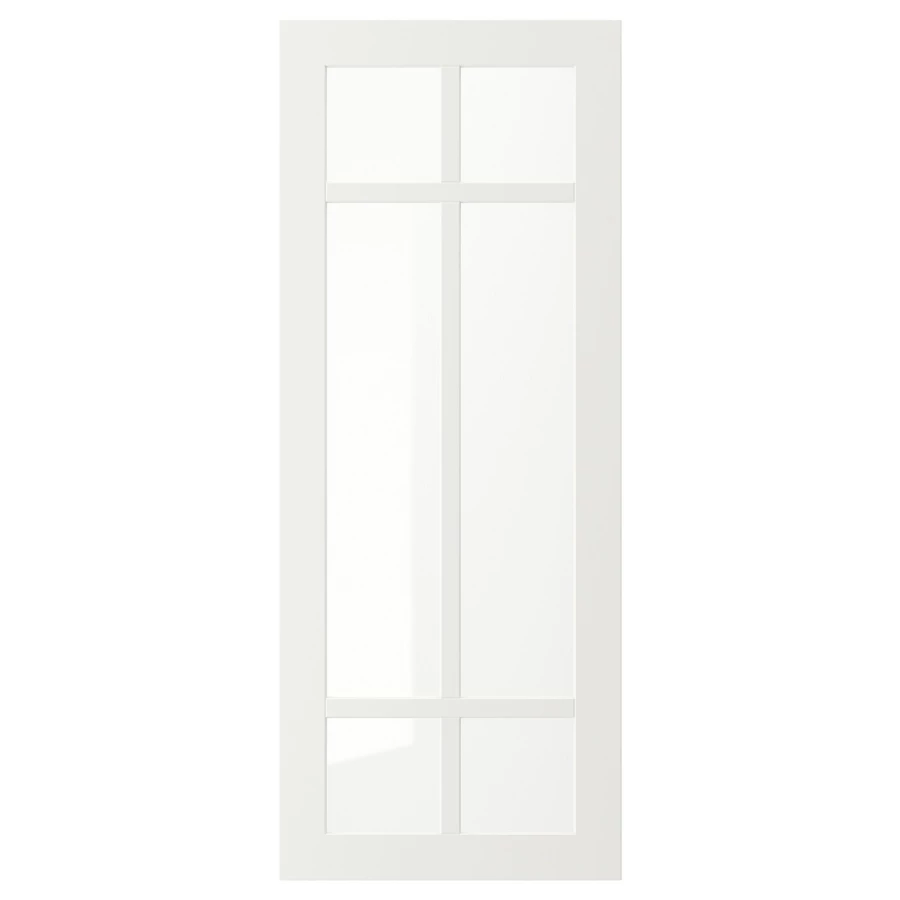 Дверца со стеклом - IKEA STENSUND, 100х40 см, белый, СТЕНСУНД ИКЕА (изображение №1)