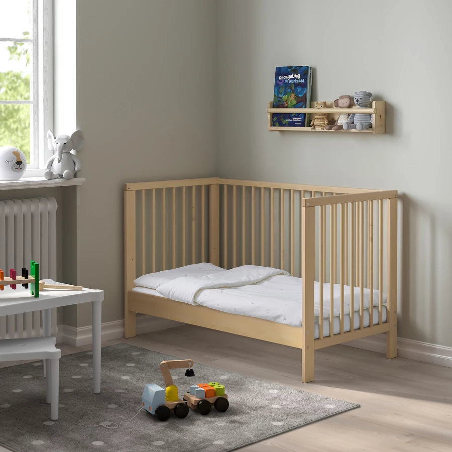 Детская кроватка - IKEA GULLIVER, 80x123x66см, светло-коричневый, ГУЛЛИВЕР ИКЕА (изображение №4)