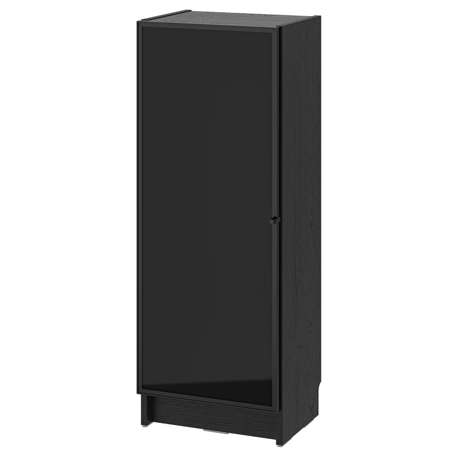Шкаф-витрина - BILLY / HÖGBO/ HОGBO IKEA/ БИЛЛИ/ ХЕГБО ИКЕА,  106х40 см, черный (изображение №1)