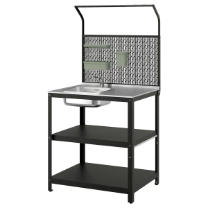 Мойка с задней панелью - IKEA GRILLSKÄR/GRILLSKAR/ГРИЛЬШЭР ИКЕА, 176х86х61 см, черный
