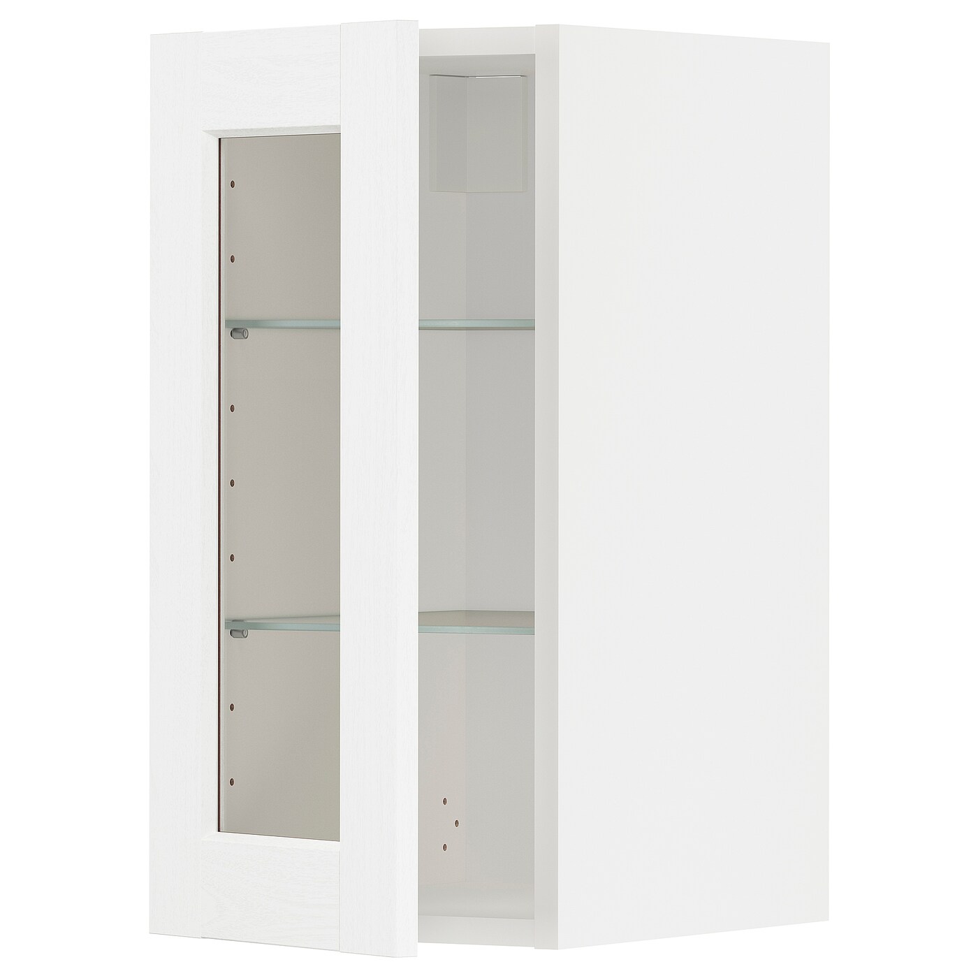 Шкаф со стеклянными дверцами  - METOD  IKEA/  МЕТОД ИКЕА, 60х30  см, белый