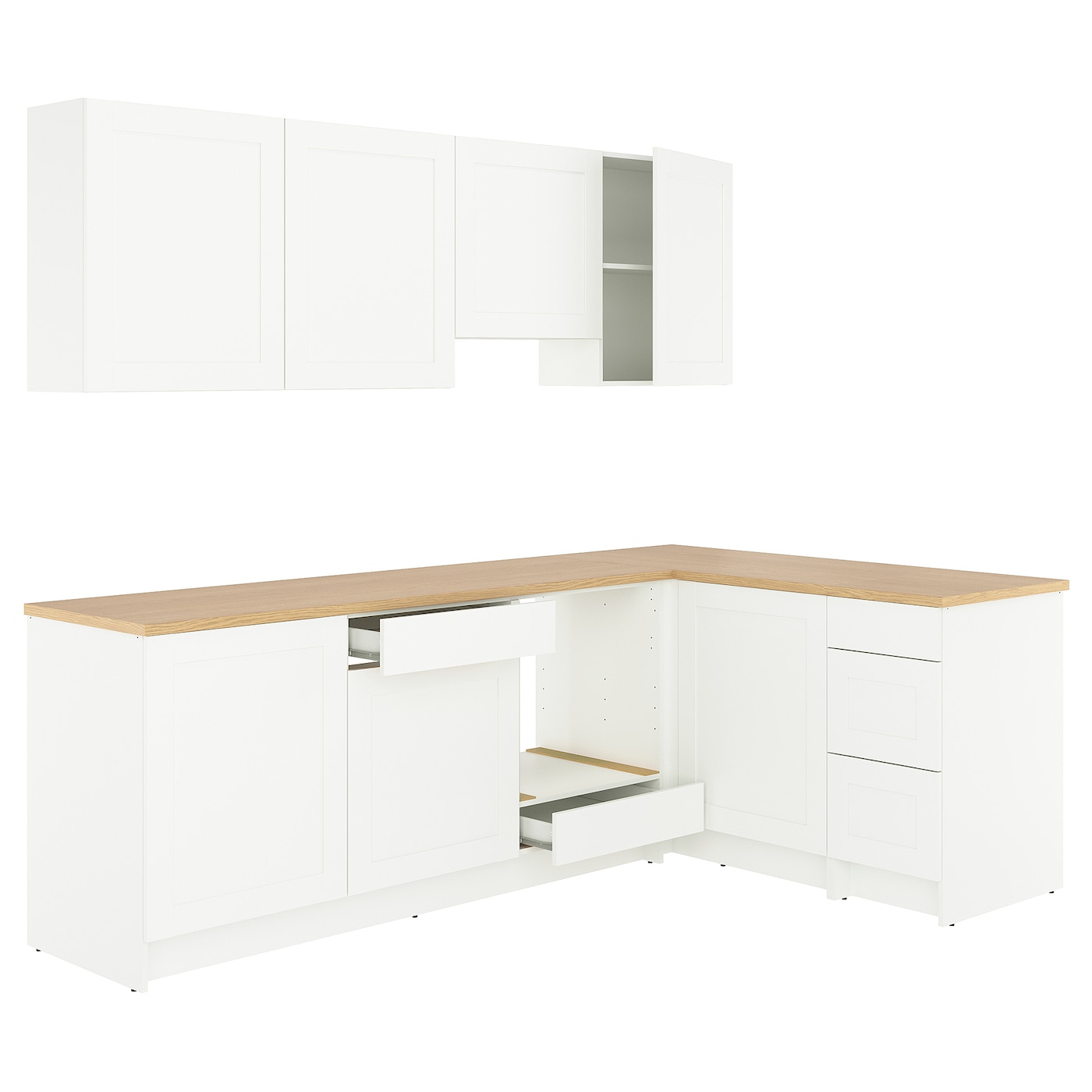 Комбинация кухонная угловая - KNOXHULT IKEA/ КНОКСХУЛЬТ ИКЕА, белый/под беленный дуб