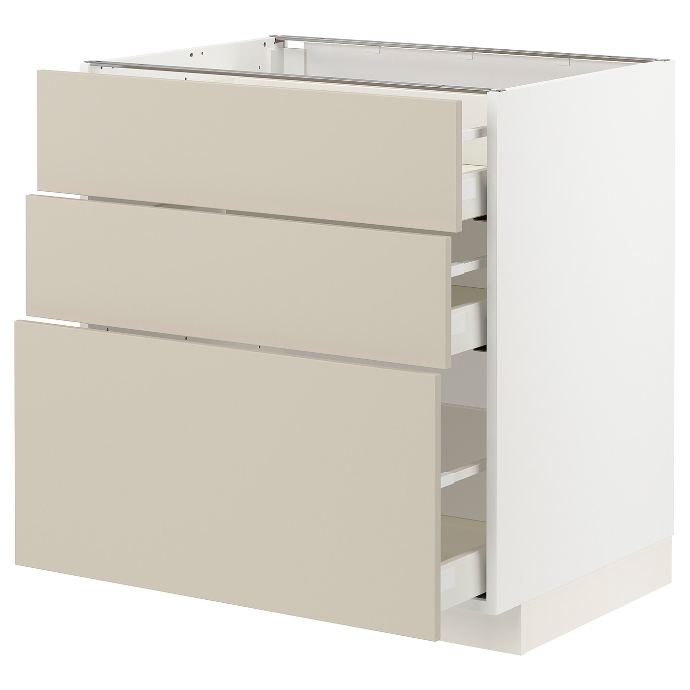 Напольный шкаф - METOD / MAXIMERA IKEA/ МЕТОД/ МАКСИМЕРА ИКЕА,  88х80 см, белый/бежевый