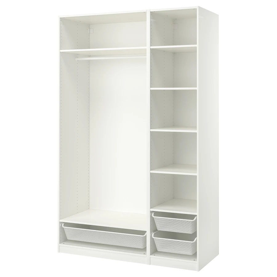 Гардероб - IKEA PAX, 150x58x236 см, белый ПАКС ИКЕА (изображение №1)