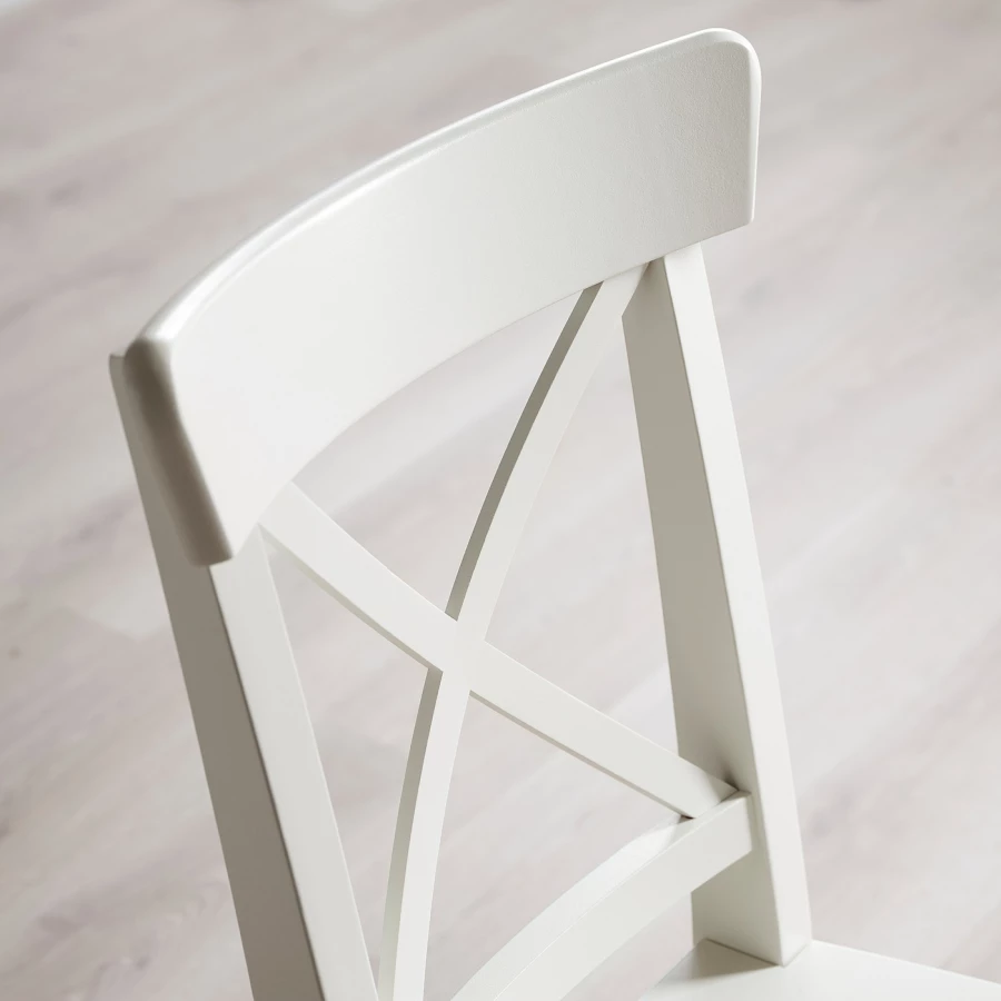 Стол и 4 стула - IKEA EKEDALEN/INGOLF/ЭКЕДАЛЕН/ИНГОЛЬФ ИКЕА, 120х180х80 см, белый (изображение №4)