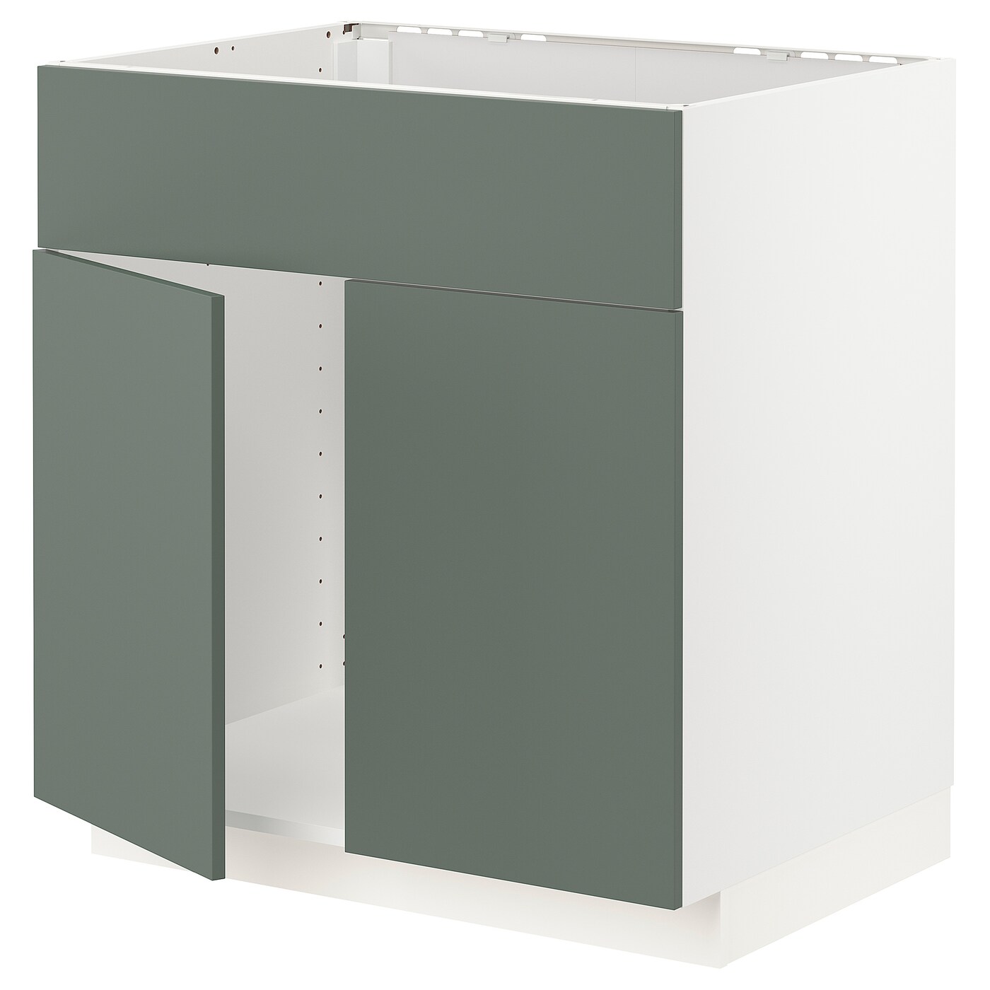 Напольный шкаф  - IKEA METOD, 88x62x80см, белый/серо-зеленый, МЕТОД ИКЕА
