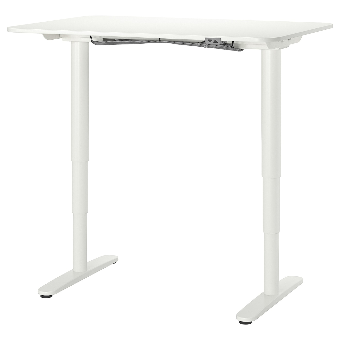 Письменный стол - IKEA BEKANT, 120х80х65-125 см, белый, БЕКАНТ ИКЕА