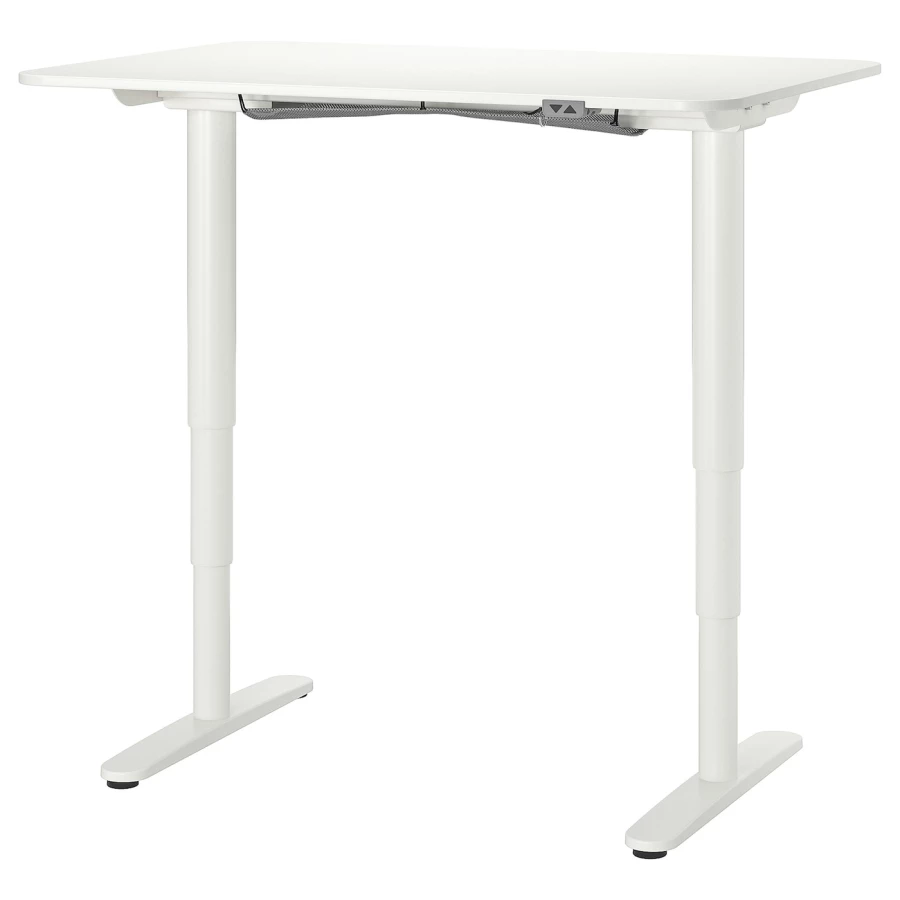 Письменный стол - IKEA BEKANT, 120х80х65-125 см, белый, БЕКАНТ ИКЕА (изображение №1)
