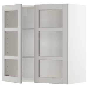 Шкаф - METOD IKEA/ МЕТОД ИКЕА, 80х80 см, белый/серый