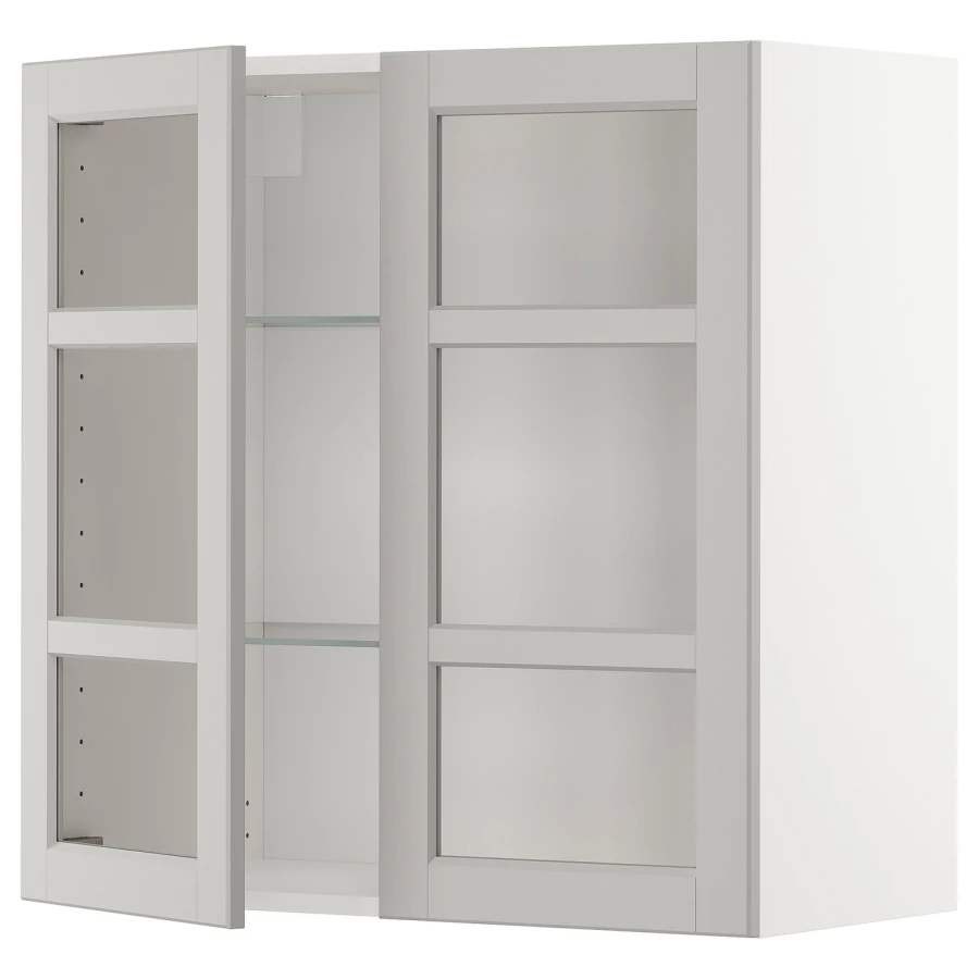 Шкаф  - METOD  IKEA/  МЕТОД ИКЕА, 80х80 см, белый/серый (изображение №1)