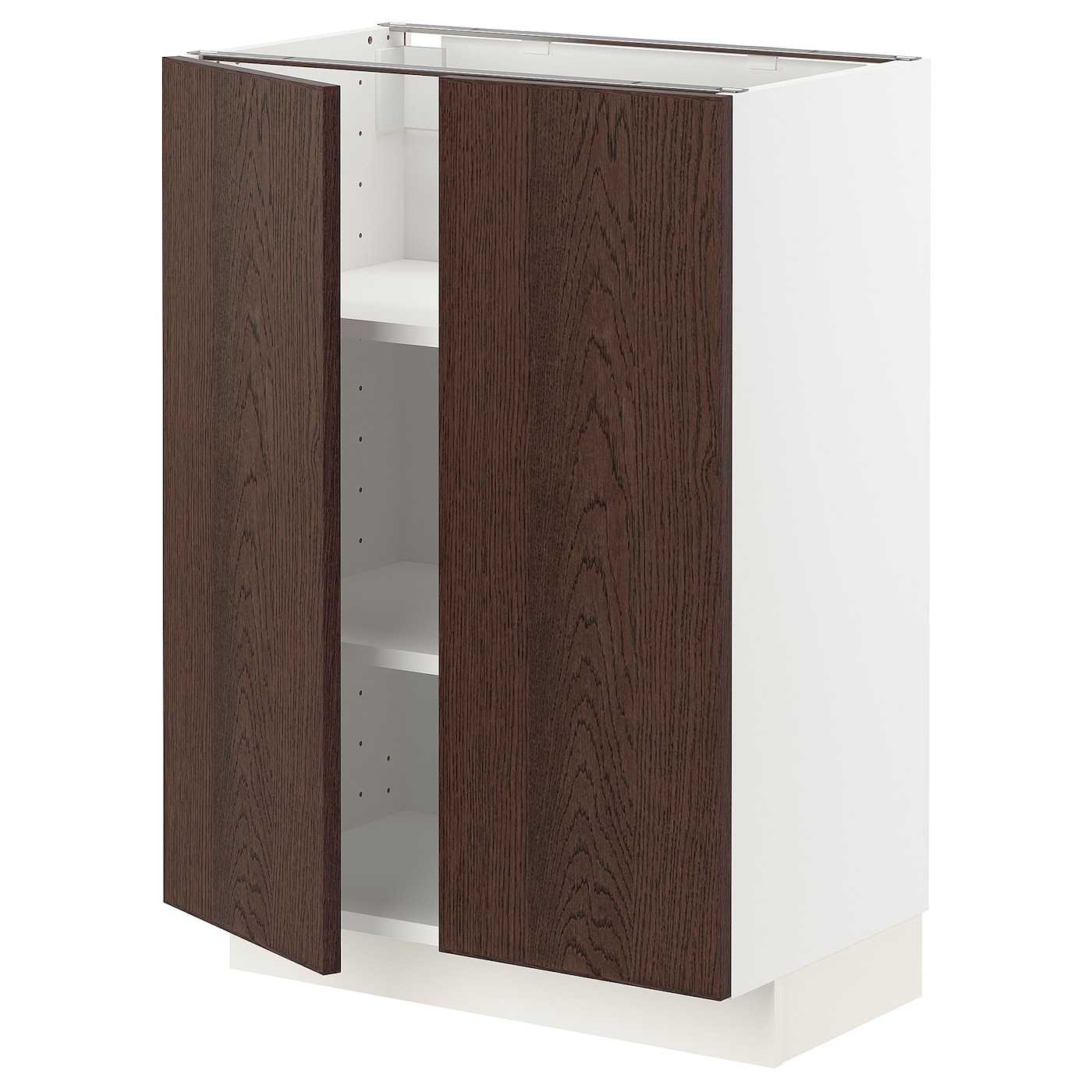 Напольный шкаф  - IKEA METOD, 88x39x60см, белый/темно-коричневый, МЕТОД ИКЕА