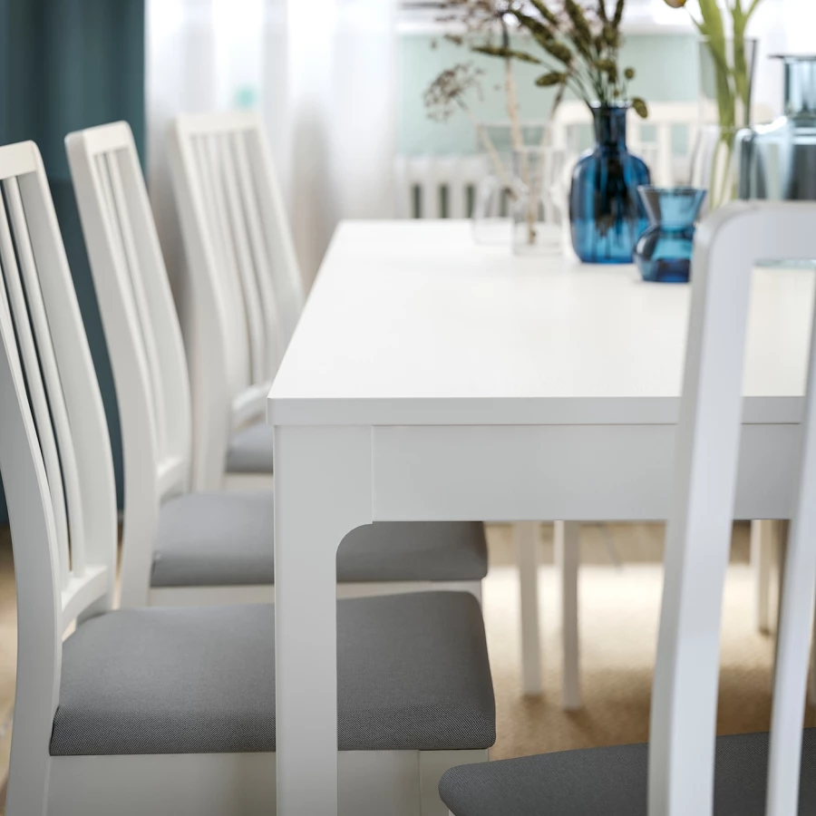 Раздвижной обеденный стол - IKEA EKEDALEN, 120/180х80 см, белый, ЭКЕДАЛЕН ИКЕА (изображение №3)