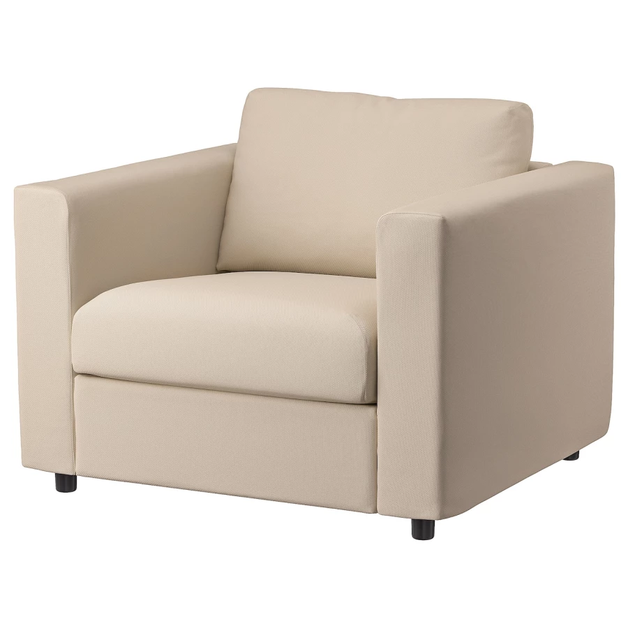 Кресло - IKEA VIMLE, 101х98х83 см, бежевый, ВИМЛЕ ИКЕА (изображение №1)