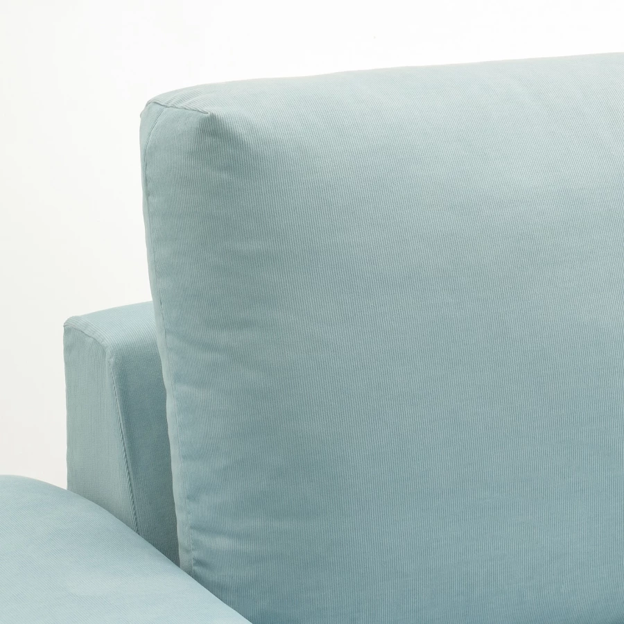 Угловой диван-кровать с шезлонгом - IKEA VIMLE/ВИМЛЕ ИКЕА, 256/356х68х164 см, голубой (изображение №8)