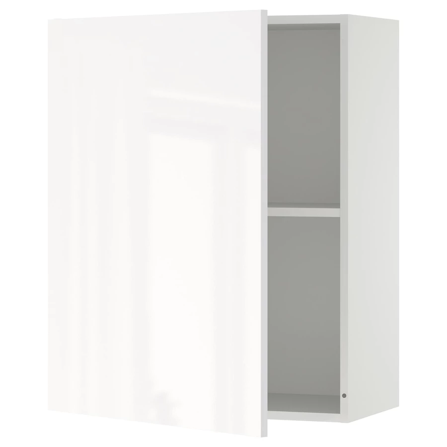 Навесной шкаф с дверцами - IKEA KNOXHULT/КНОКХУЛЬТ ИКЕА, 75х31х60 см, белый глянцевый (изображение №1)