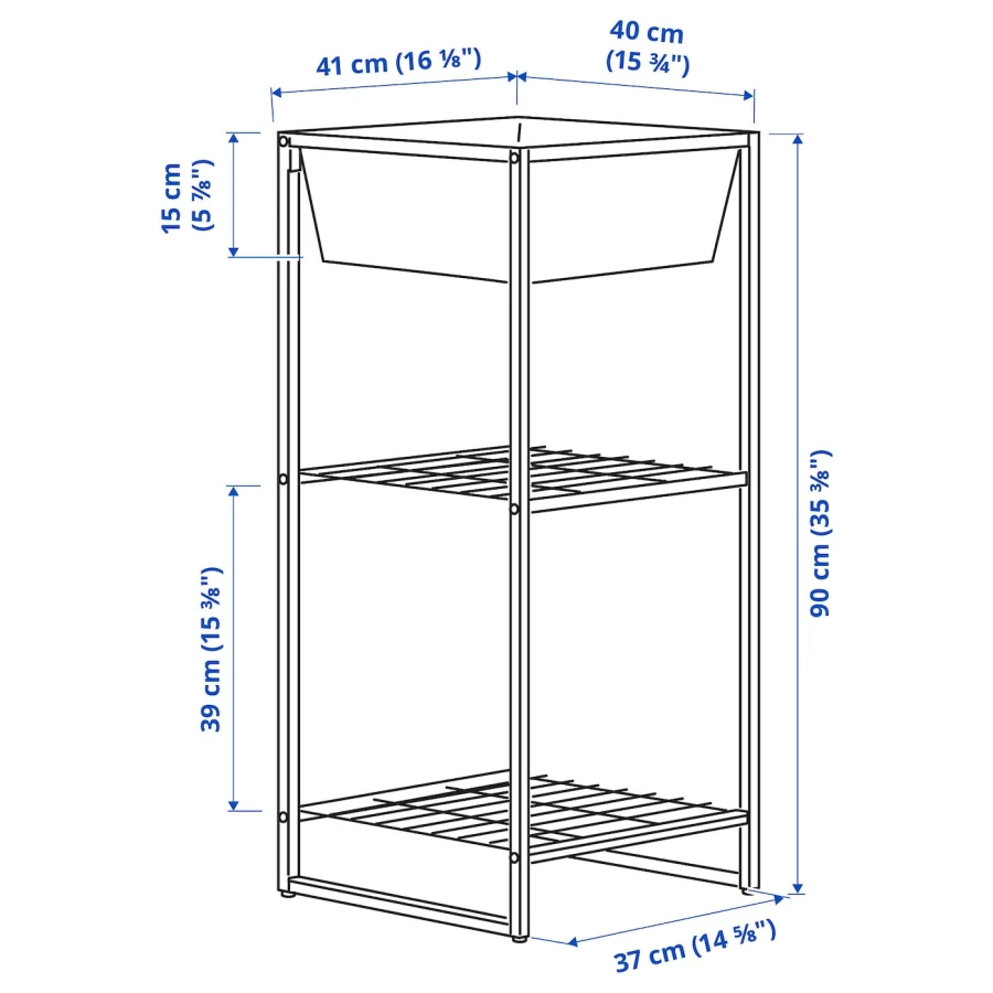 Шкаф - JOSTEIN  IKEA/ ЙОСТЕЙН  ИКЕА, 90х41 см , белый (изображение №5)