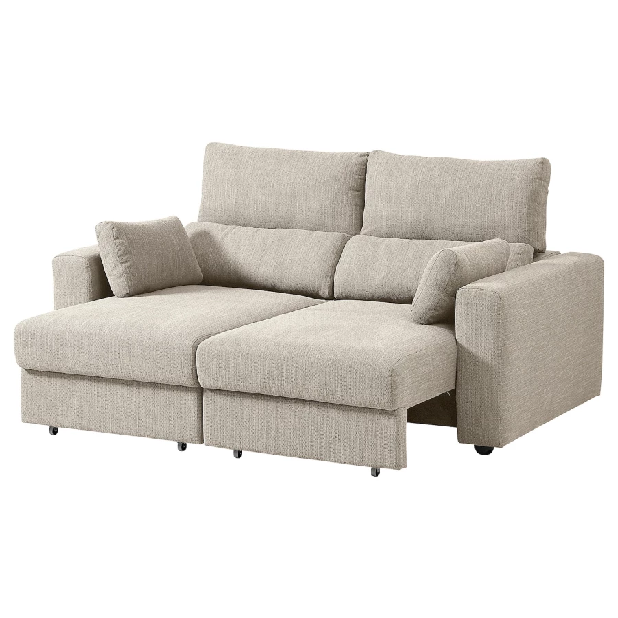 2-местный диван - IKEA ESKILSTUNA/ЭСКИЛЬСТУНА ИКЕА, 81х58х111 см, бежевый (изображение №2)