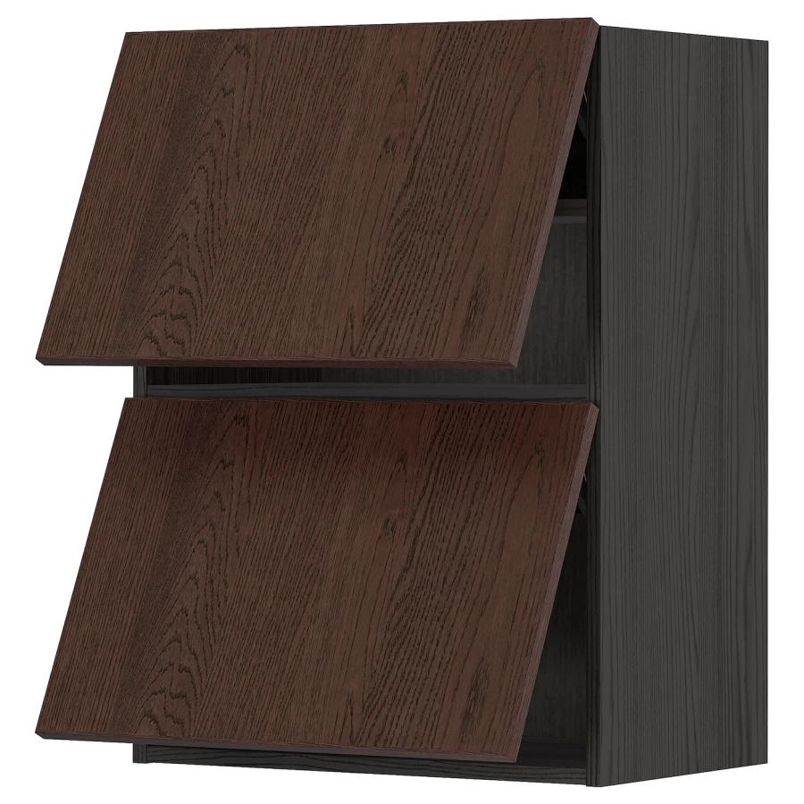 Шкаф навесной - METOD  IKEA/  МЕТОД ИКЕА, 80х60 см, черный/коричневый (изображение №1)