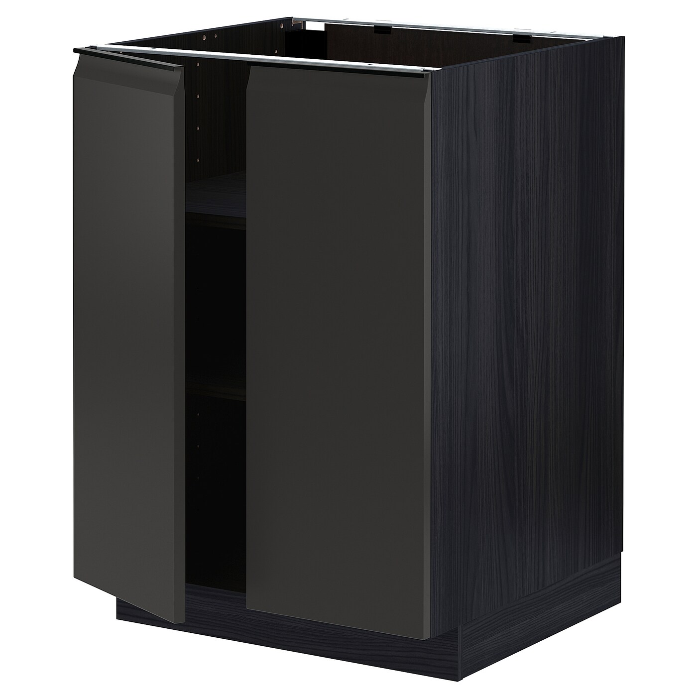 Напольный шкаф - METOD IKEA/ МЕТОД ИКЕА,  60х88 см, коричневый/черный