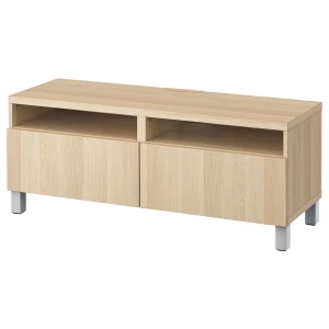 Тумба под ТВ с ящиками - IKEA BESTÅ/BESTA/БЕСТО ИКЕА, 42х48х120 см, светло-коричневый