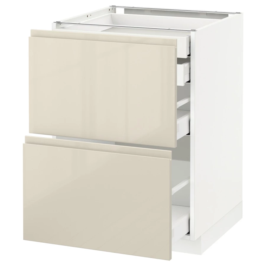 Напольный шкаф  - IKEA METOD MAXIMERA, 88x62,1x60см, белый/бежевый, МЕТОД МАКСИМЕРА ИКЕА (изображение №1)