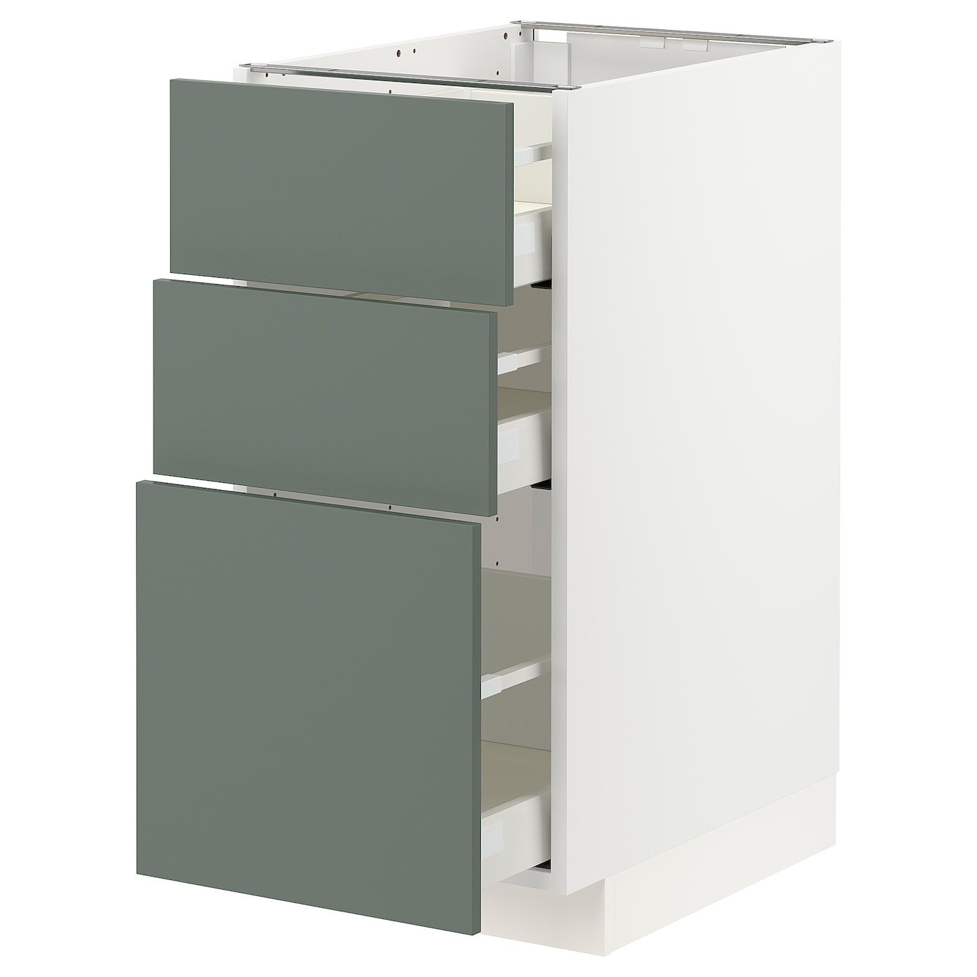Напольный кухонный шкаф - IKEA METOD MAXIMERA, 88x62x40см, белый/серо-зеленый, МЕТОД МАКСИМЕРА ИКЕА
