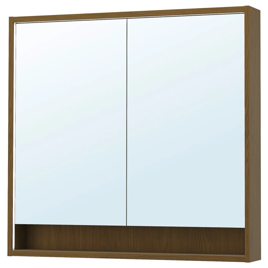 Зеркальный шкаф - FAXÄLVEN / FAXАLVEN IKEA/  ФАКСЭЛЬВЕН ИКЕА , 100х15х95 см, куоричневый (изображение №1)