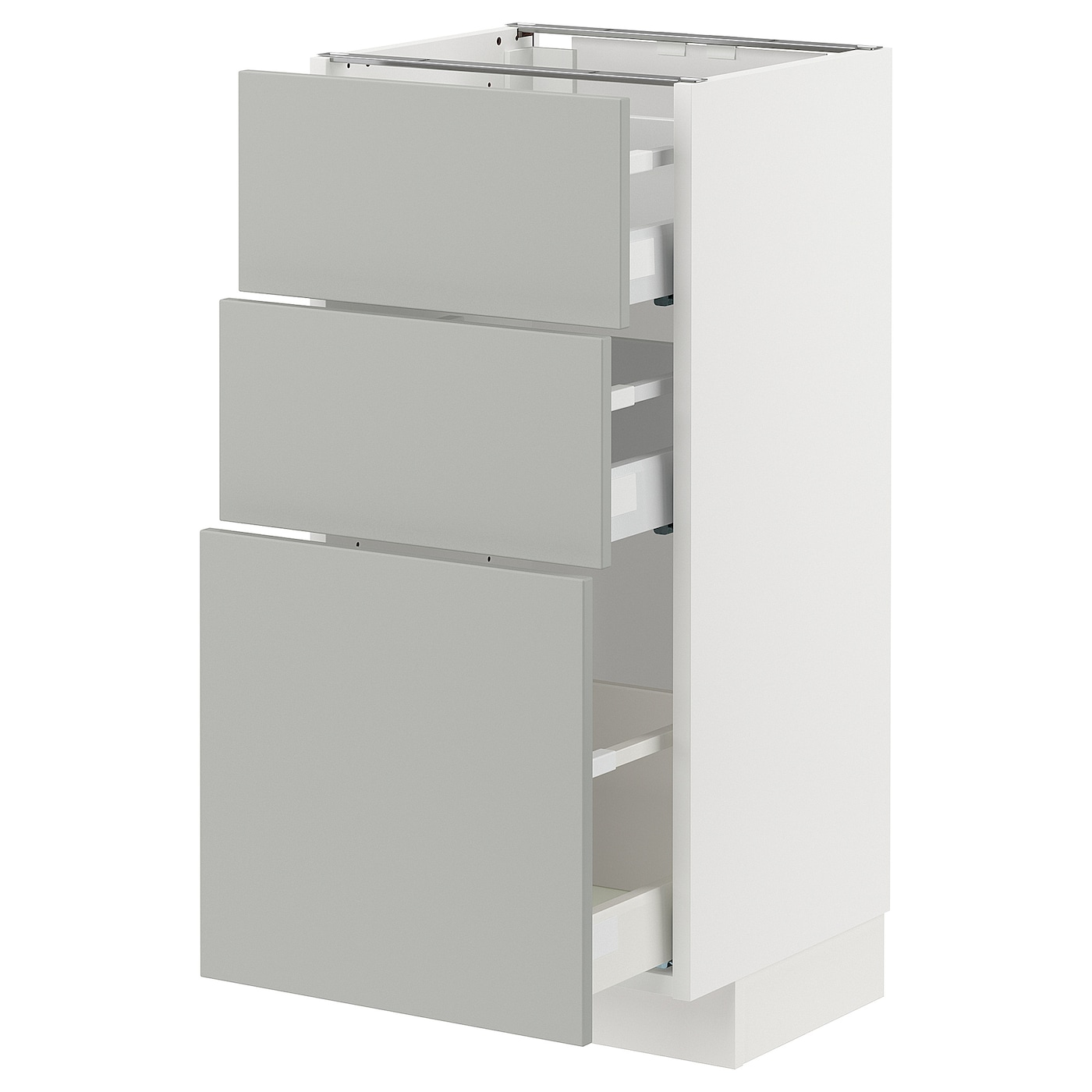 Напольный шкаф - METOD / MAXIMERA IKEA/ МЕТОД/ МАКСИМЕРА ИКЕА,  40х88 см, белый/серый