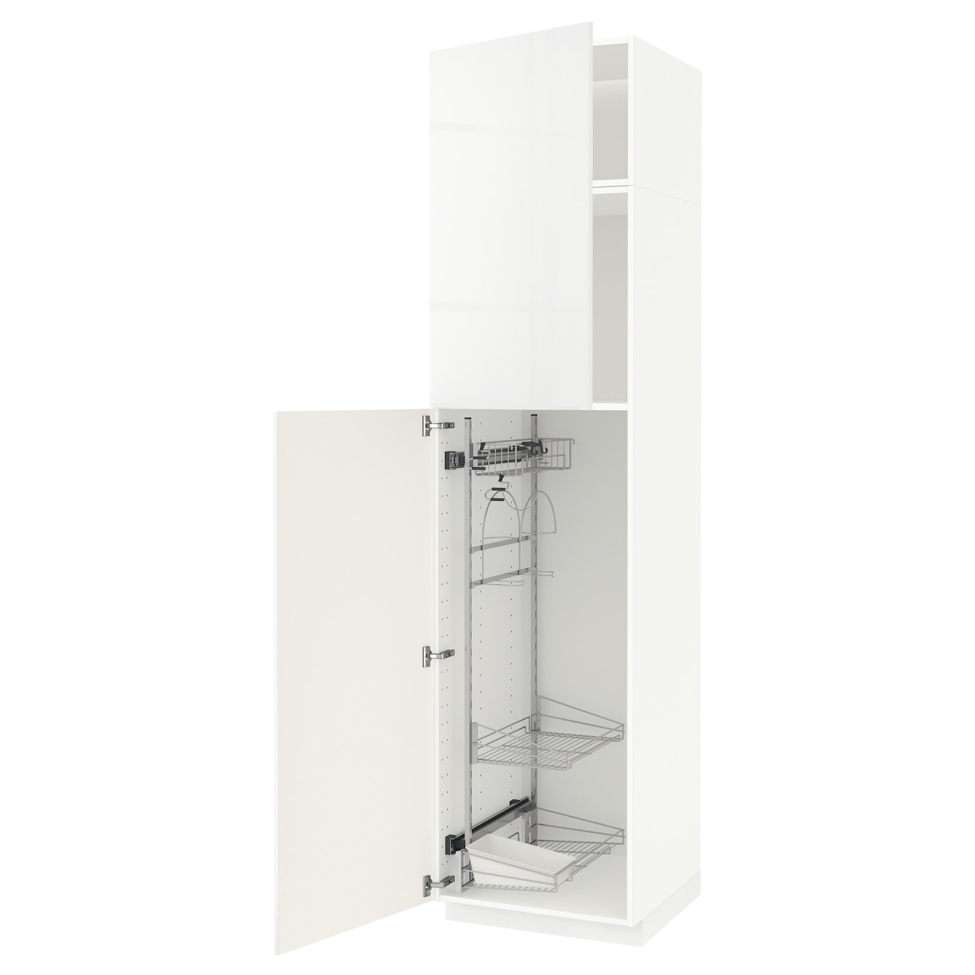 Высокий шкаф/бытовой - IKEA METOD/МЕТОД ИКЕА, 240х60х60 см, белый