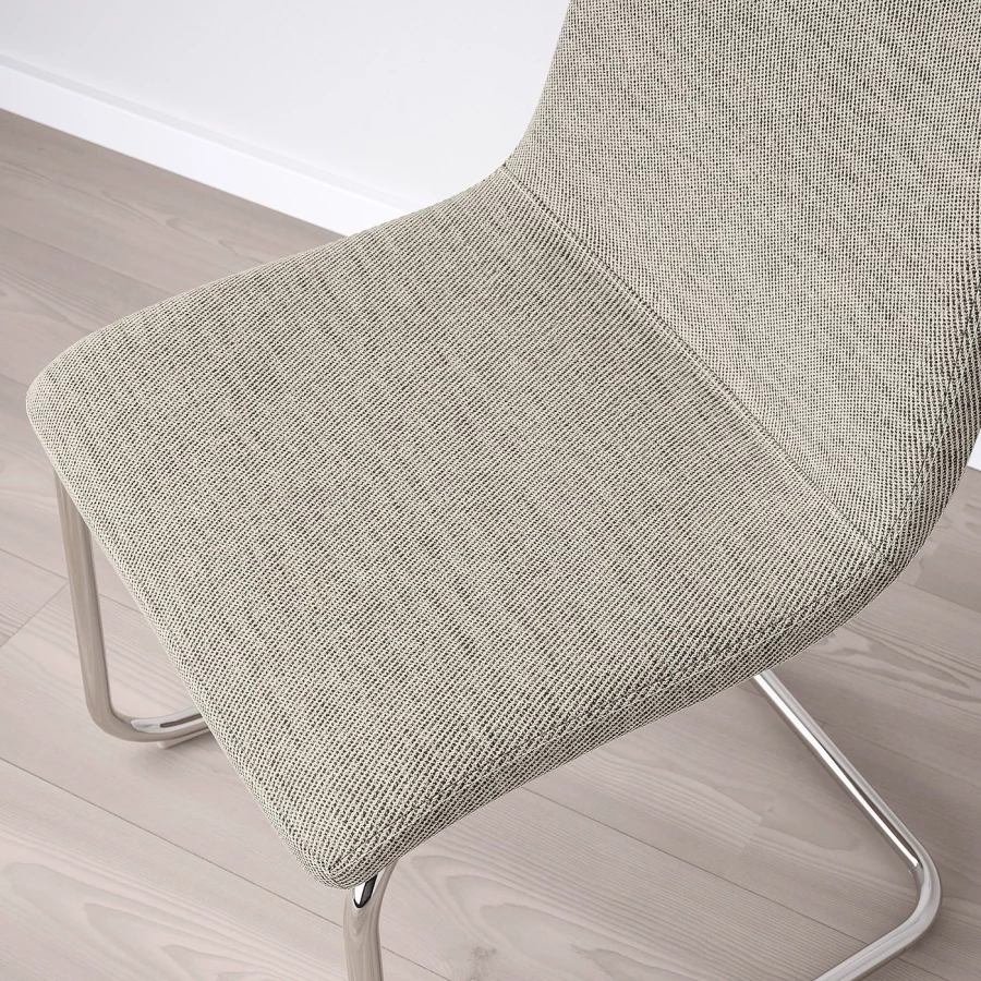 Стол и 6 стула - STRANDTORP / LUSTEBO IKEA/ СТРАНДТРОП/ ЛУСТЕБО ИКЕА, 150/260 см, серый/белый (изображение №5)