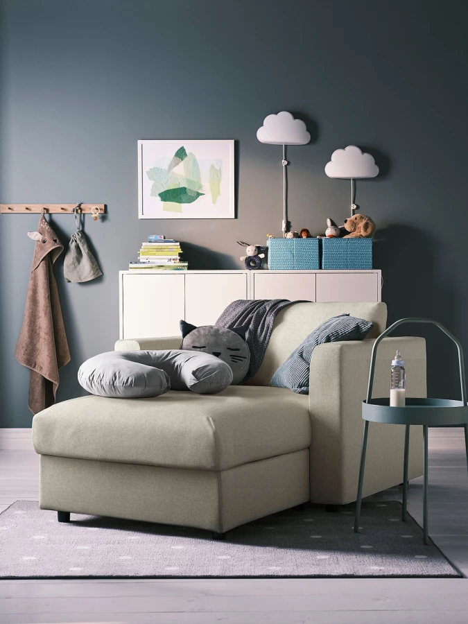 Кресло-шезлонг - IKEA VIMLE/ВИМЛЕ ИКЕА, 68х164х111 см, белый (изображение №5)