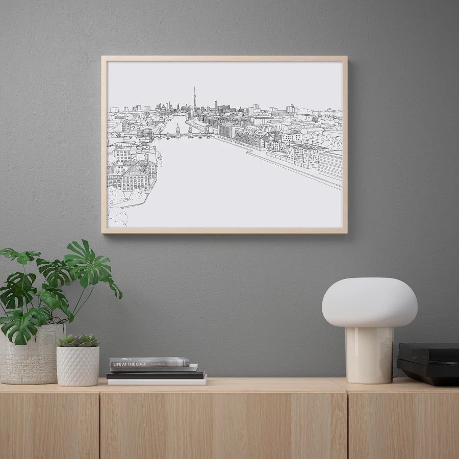 Постер - IKEA BILD, 70х50 см, «Белая панорама Берлина», БИЛЬД ИКЕА (изображение №2)