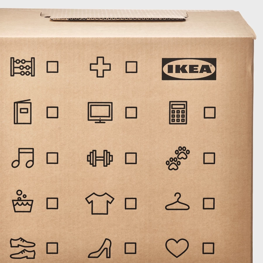 Коробка с крышкой - DUNDERGUBBE  IKEA/ ДУНДЕРГУББЕ ИКЕА, 50х31х40 см, бежевый (изображение №5)