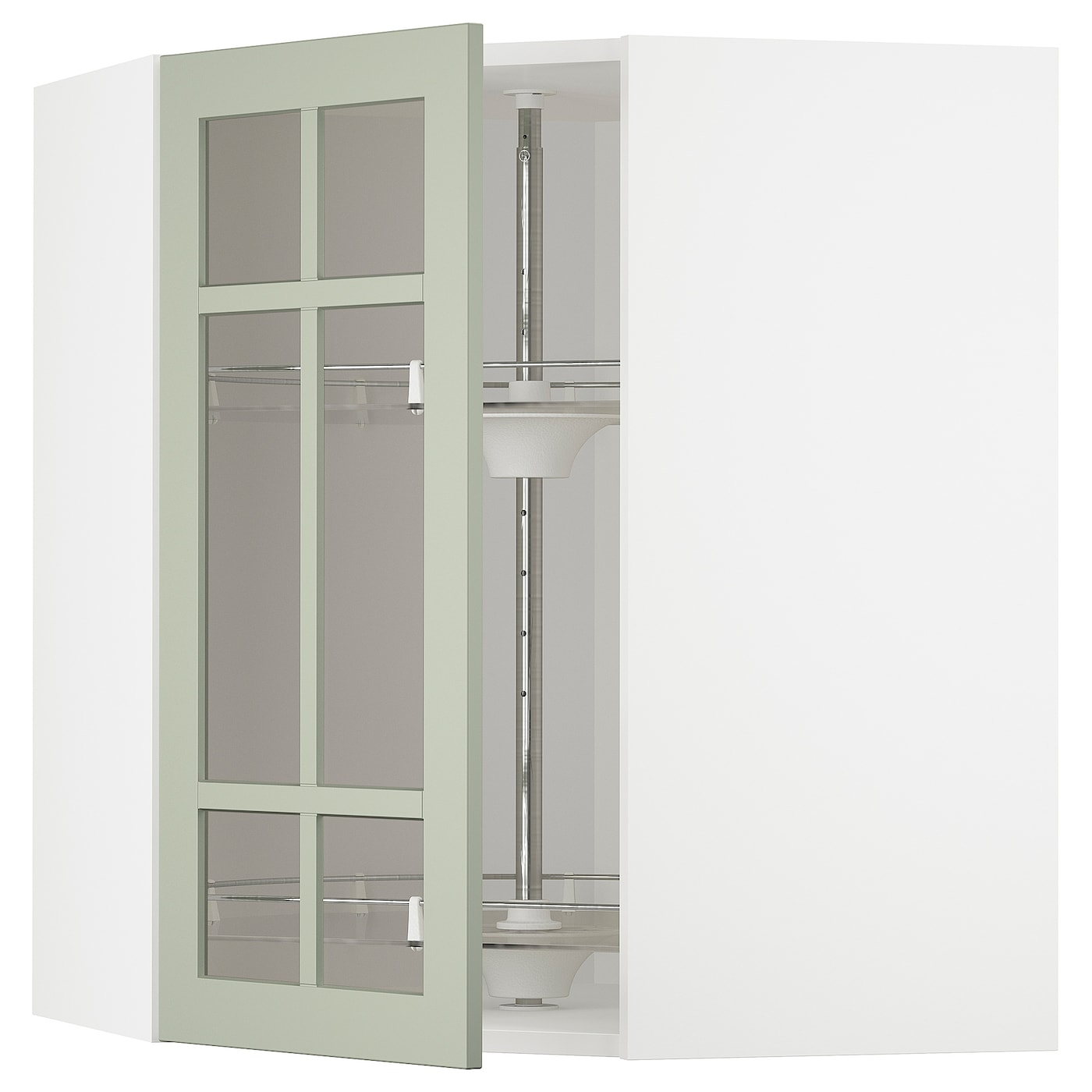 Шкаф-каруселью - METOD  IKEA/  МЕТОД ИКЕА, 80х68 см, белый/зеленый