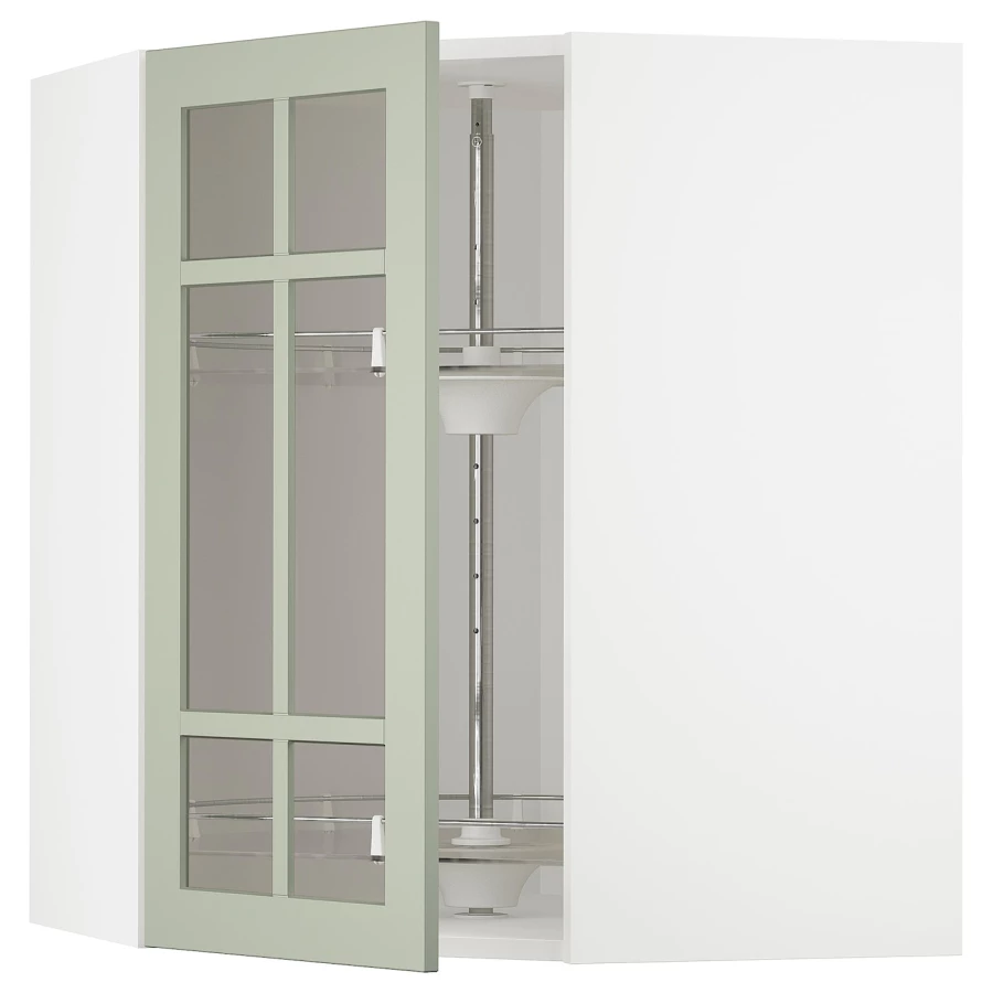 Шкаф-каруселью - METOD  IKEA/  МЕТОД ИКЕА, 80х68 см, белый/зеленый (изображение №1)
