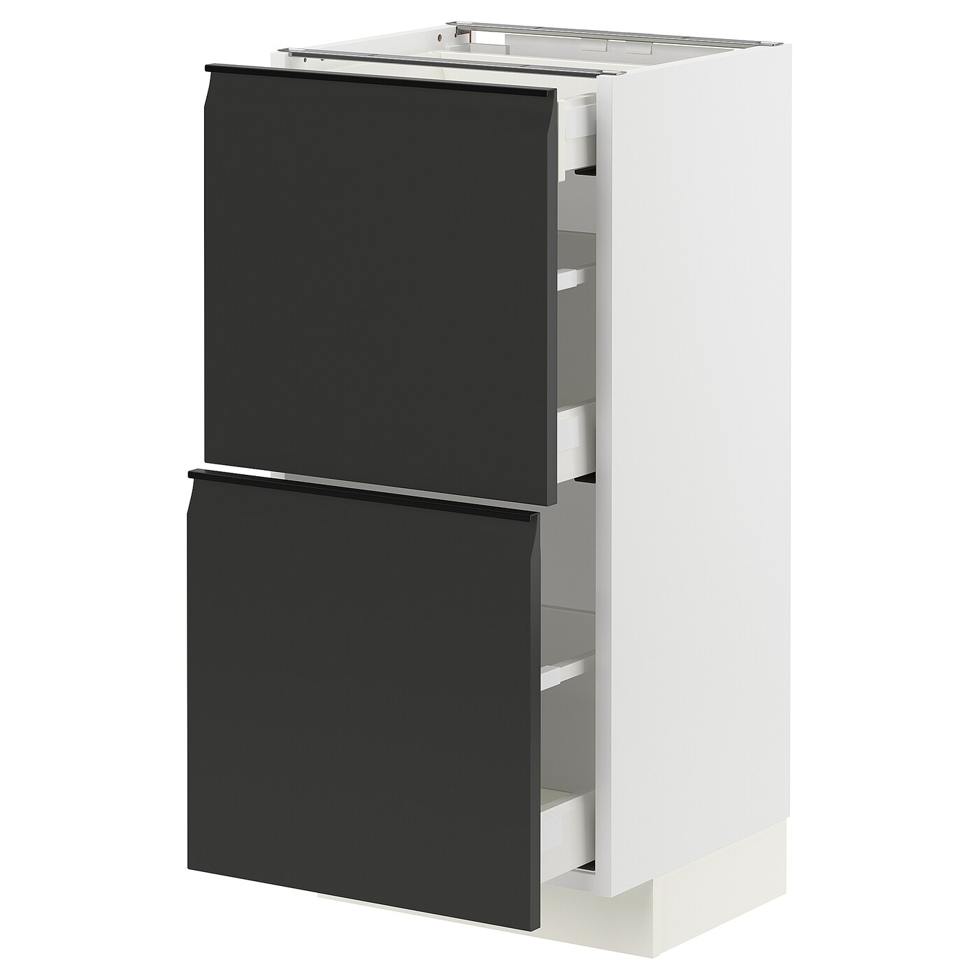Напольный шкаф - METOD / MAXIMERA IKEA/ МЕТОД/ МАКСИМЕРА ИКЕА,  88х40 см, белый/черный