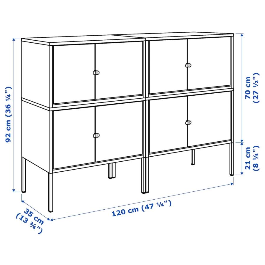 Комбинация для хранения - LIXHULT IKEA/ ЛИКСГУЛЬТ ИКЕА, 92х120 см, серый (изображение №6)