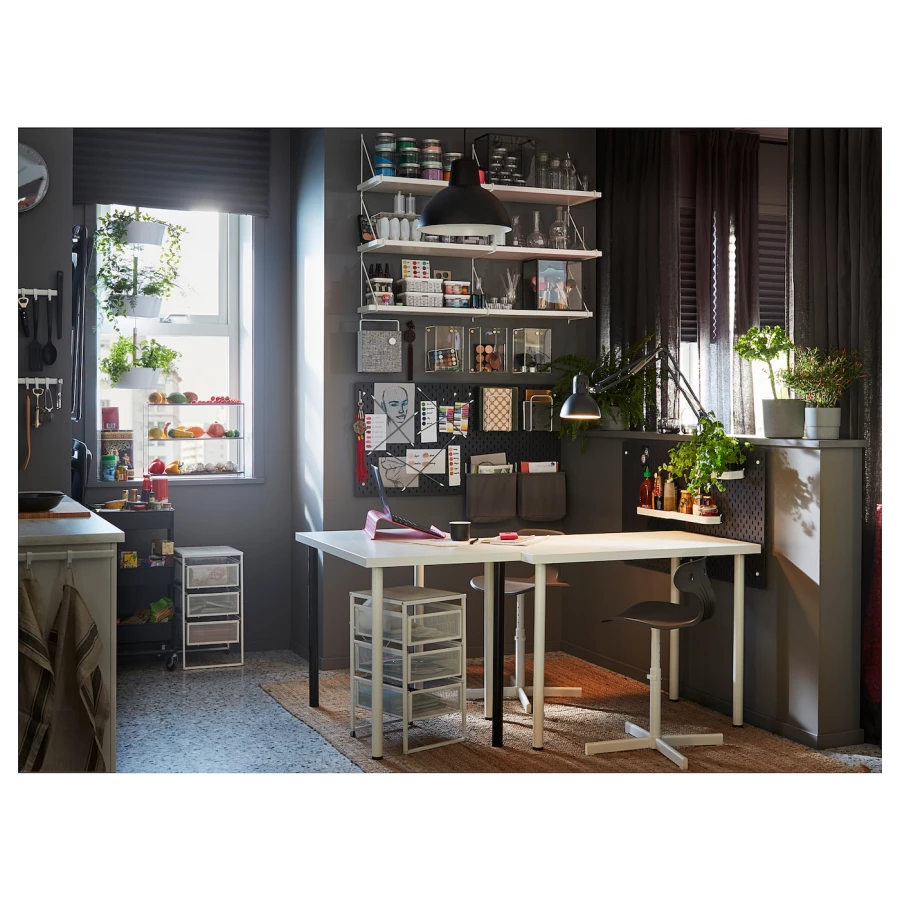 Блок хранения - IKEA LENNART/ЛЕННАРТ ИКЕА, 30х34х56 см, белый (изображение №4)