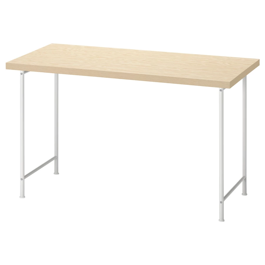 Письменный стол - IKEA MITTCIRKEL /SPÄND, 120х60 см, белый/под беленый дуб, МИТТКЕРКЕЛ/СПЭНД ИКЕА (изображение №1)