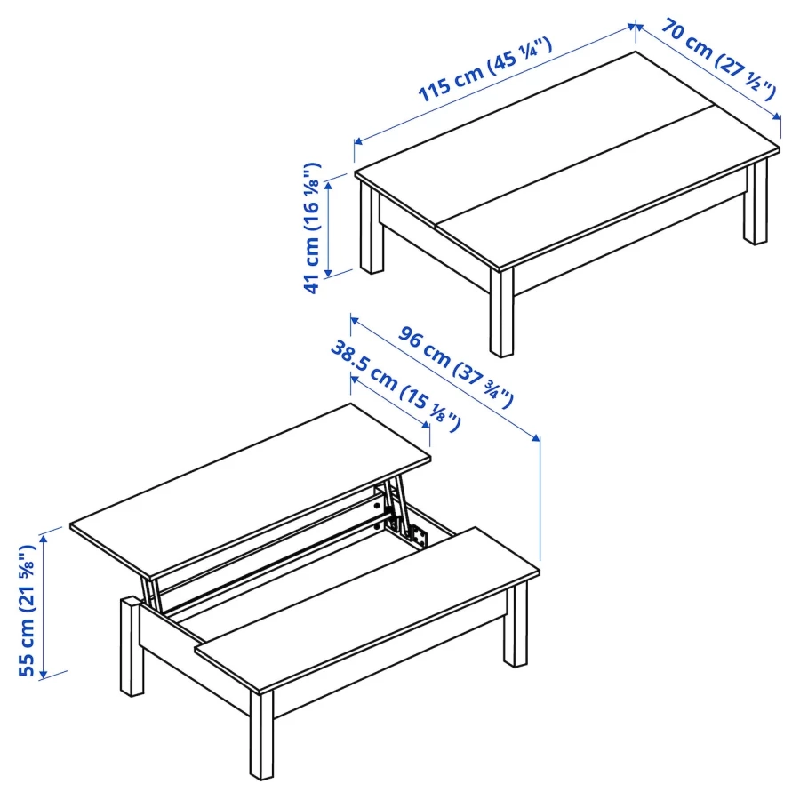Журнальный стол - IKEA ИКЕА TRULSTORP, 115x70 см, белый (изображение №6)