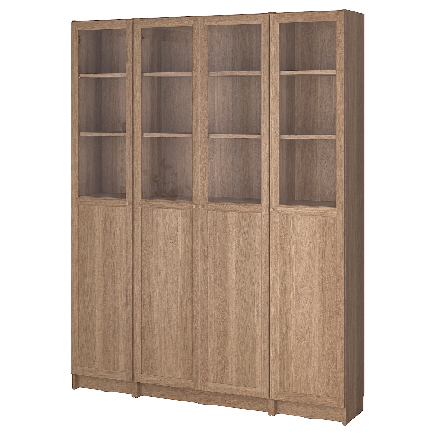Книжный шкаф -  BILLY / OXBERG IKEA/ БИЛЛИ/ ОКСБЕРГ ИКЕА, 160х202 см,  под беленый дуб
