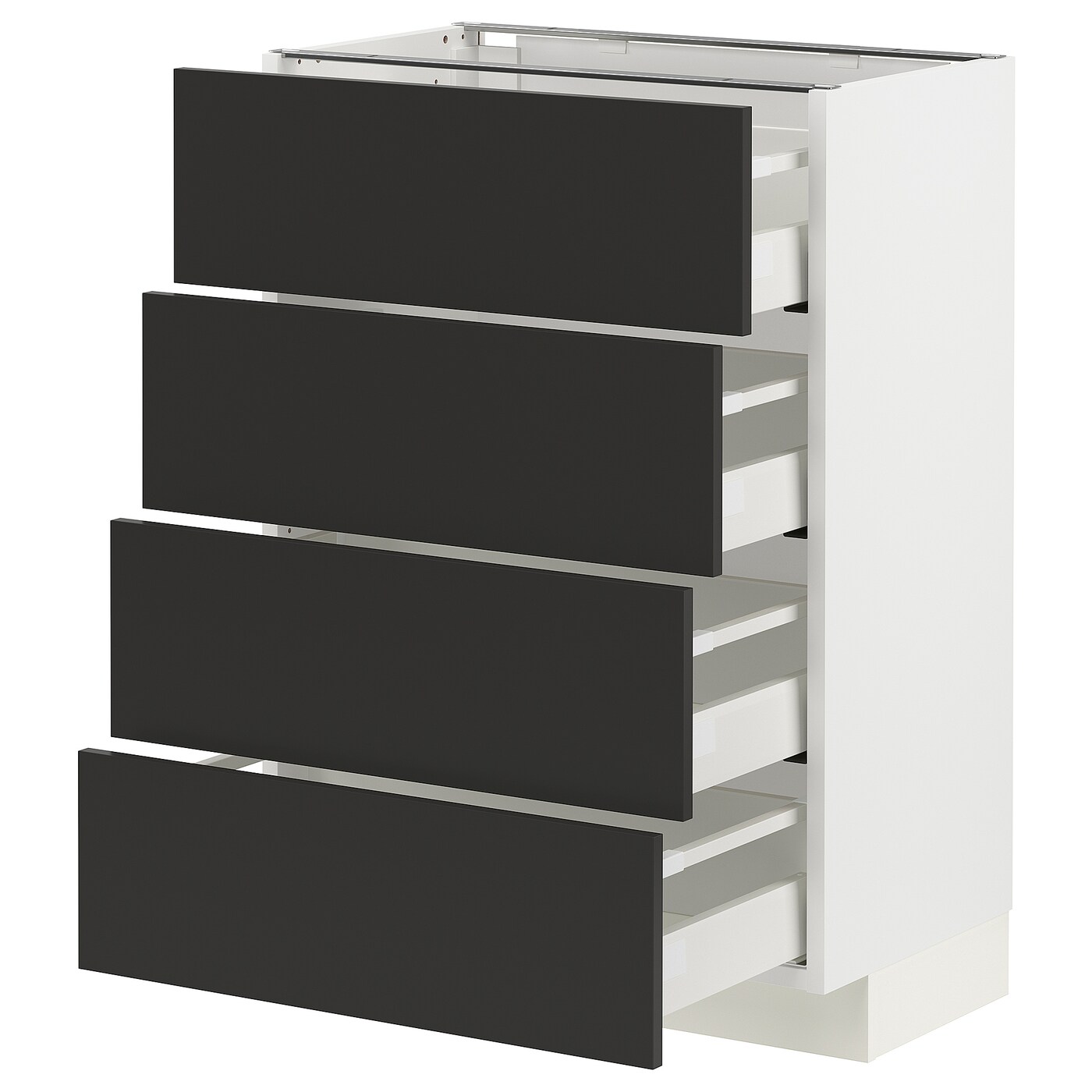 Напольный шкаф  - IKEA METOD MAXIMERA, 88x39,2x60см, белый/черный, МЕТОД МАКСИМЕРА ИКЕА