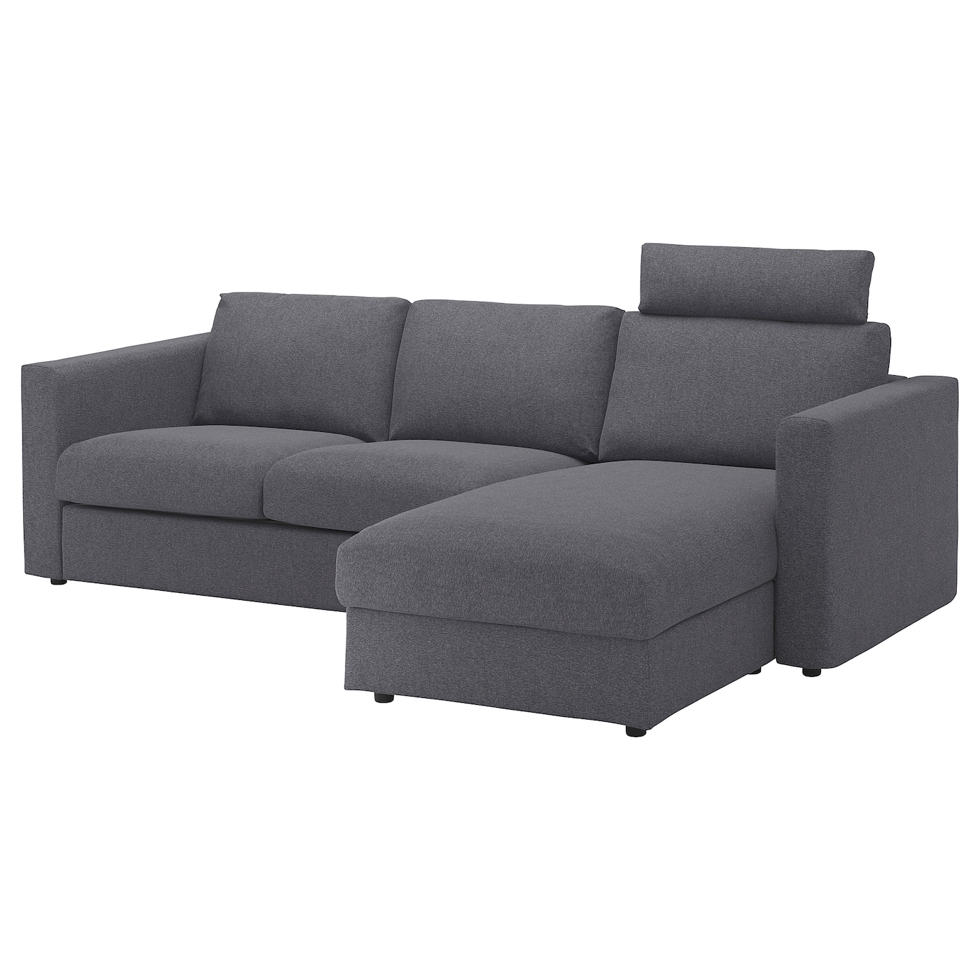 Чехол на 3-местный диван - IKEA VIMLE/ВИМЛЕ ИКЕА, 222х103 см, серый