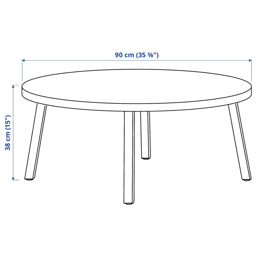 Журнальный столик IKEA STOCKHOLM 2025/СТОКГОЛЬМ 2025 ИКЕА, 90х38 см, темно-количество (изображение №6)