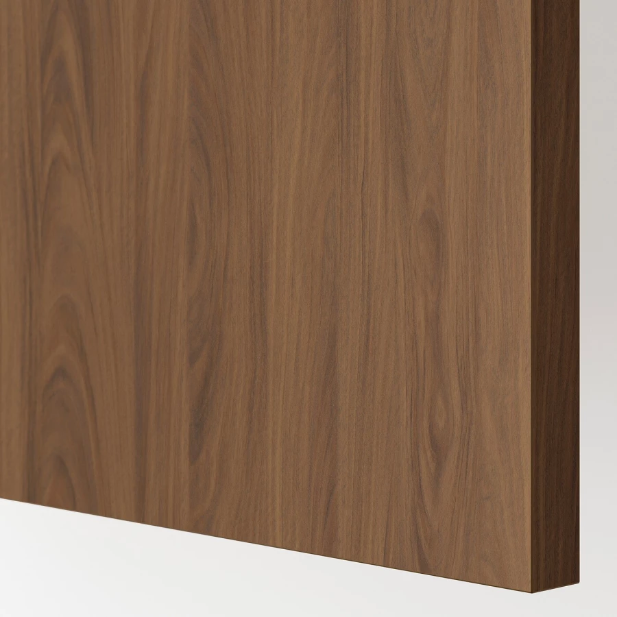Высокий кухонный шкаф/бытовой - IKEA METOD/МЕТОД ИКЕА, 200х60х60 см, белый/коричневый (изображение №2)