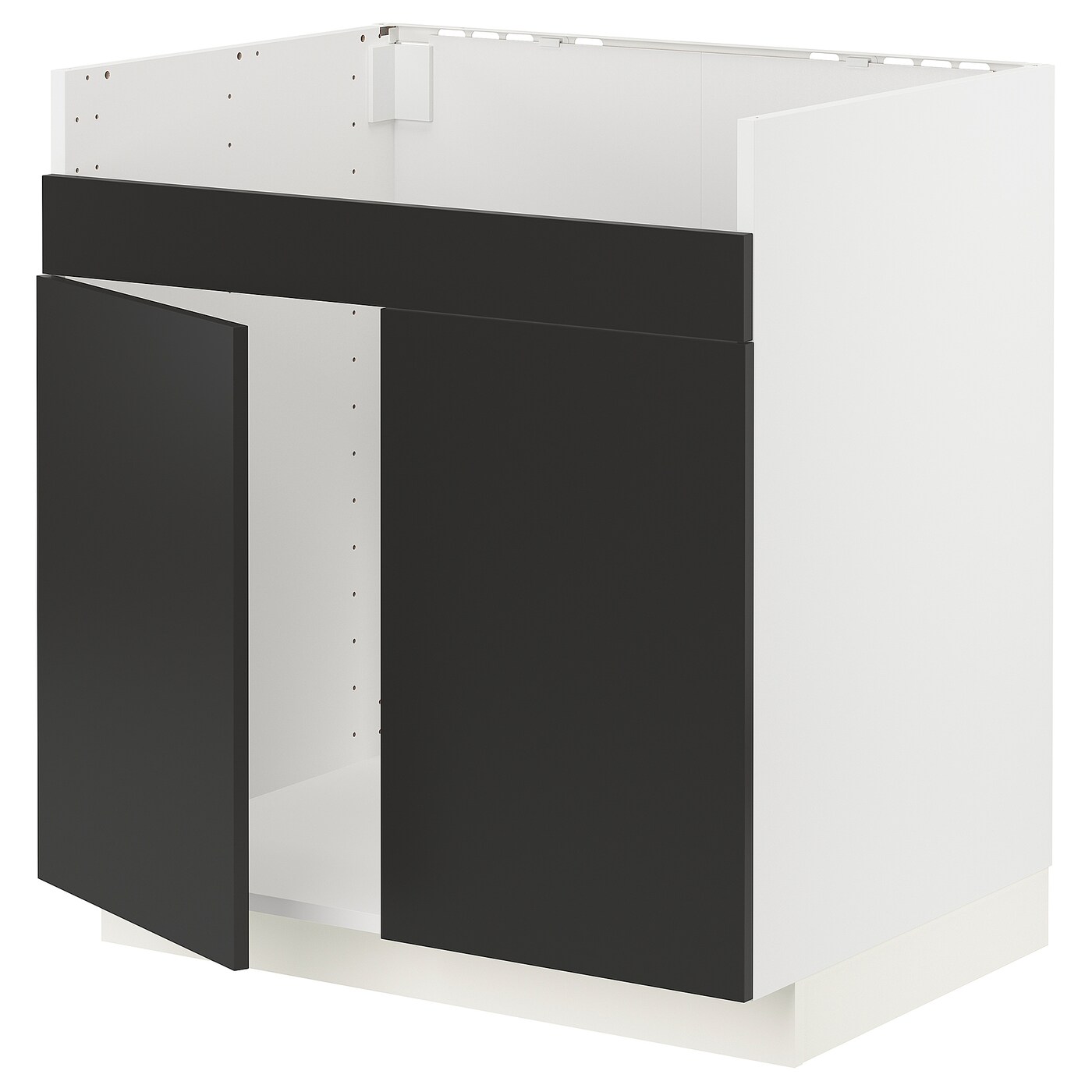Шкаф под раковину - METOD / HAVSEN  IKEA/ МЕТОД/ХАВСЕН/ИКЕА, 88х80 см,  черный/белый